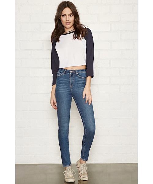 FOREVER 21（フォーエバー トゥエンティーワン）の「FOREVER 21 high-waisted skinny jeans（デニムパンツ・レディース・Blue・24/25/26/27/28/29/30/31）」の2枚目の写真