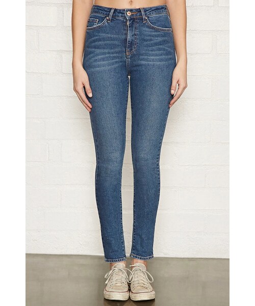 FOREVER 21（フォーエバー トゥエンティーワン）の「FOREVER 21 high-waisted skinny jeans（デニムパンツ・レディース・Blue・24/25/26/27/28/29/30/31）」の3枚目の写真