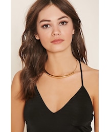 FOREVER 21 | FOREVER 21 curved pendant collar necklace(ネックレス)
