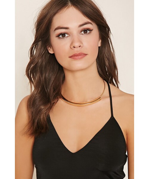 FOREVER 21 curved pendant collar necklace
