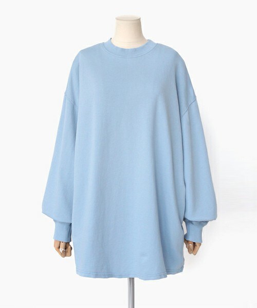 DHOLIC（ディーホリック）の「ワイドスリーブオーバーサイズロングTシャツ（Tシャツ/カットソー・レディース・ホワイト/ライトパープル/ディープスカイブルー/ブラック・FREE）」の3枚目の写真