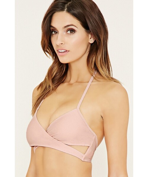 FOREVER 21（フォーエバー トゥエンティーワン）の「FOREVER 21 crisscross halter bikini top（水着・レディース・Pink/Green・S/M/L）」の10枚目の写真