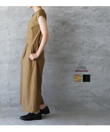 ina- | ina コットンタイプライター Vネックオールインワン(つなぎ/オールインワン)