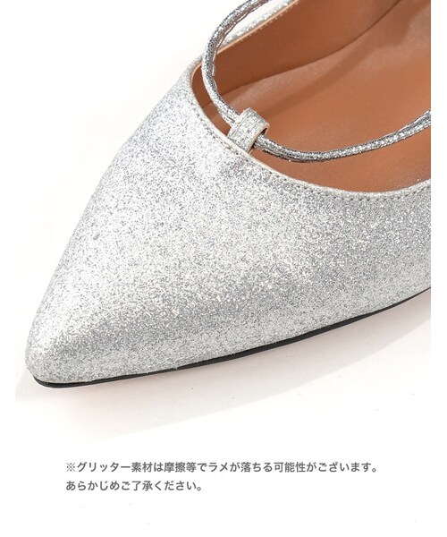 Re:EDIT（リエディ）の「メタルヒールレースアップフラットパンプス（シューズ・レディース・ブラック(001)/ホワイト(002)/ベージュ(004)/シルバー(023)・S(002)/M(003)/L(004)/LL(005)）」の9枚目の写真