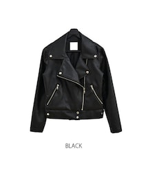 yellow | シンプルライダースジャケット(ライダースジャケット)