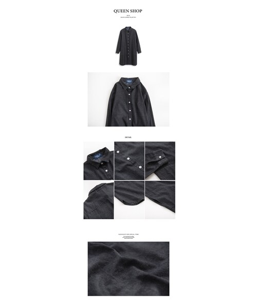 QUEEN SHOP（クイーンショップ）の「黑色系牛仔 帥氣女孩再登場~大口袋設計加上車線裝飾隱約點綴得宜的低調悠然~內搭T恤+短褲 展現街頭率性風選擇單穿搭配短襪+布鞋 打造滿分休閒Look！（トップス・レディース・F・F）」の8枚目の写真