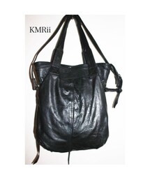 レア 希少 ケムリ kmrii レザー ハンド バッグ　bag KMRii(ケムリ) / ハンドバッグ/スタッズ/パイソン/レザー/BLK