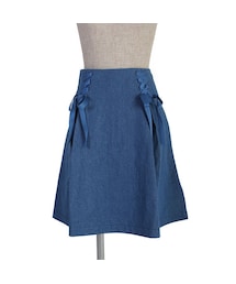 F i.n.t | ダブルレースアップデニムフレアースカート/F i.n.t(デニムスカート)