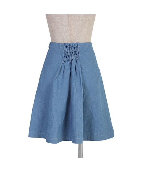 F i.n.t（フィント）の「ダブルレースアップデニムフレアースカート/F i.n.t（デニムスカート・レディース・その他）」の3枚目の写真