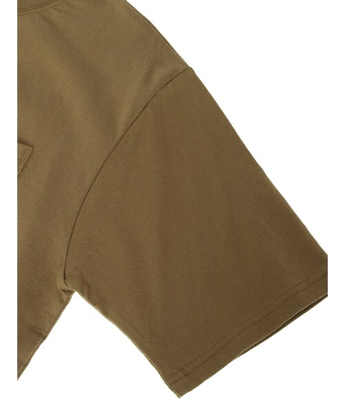 w closet（ダブルクローゼット）の「ハイネックポケ付きTシャツ（トップス・レディース・オフホワイト/Sイエロー/カーキ/ブラック・FREE）」の9枚目の写真