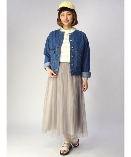 w closet(ダブルクローゼット)の「ハイネックポケ付きボーダーTシャツ(トップス・レディース・Sイエロー/Sグレー/ブラック・FREE)」の11枚目の写真