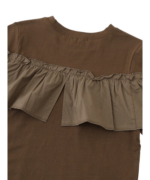 w closet（ダブルクローゼット）の「フリル付き半袖プルオーバー（トップス・レディース・オフホワイト/ベージュ/カーキ・FREE）」の11枚目の写真