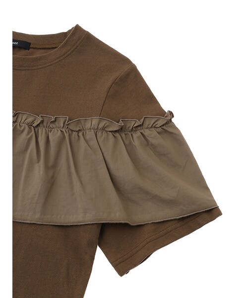 w closet（ダブルクローゼット）の「フリル付き半袖プルオーバー（トップス・レディース・オフホワイト/ベージュ/カーキ・FREE）」の8枚目の写真