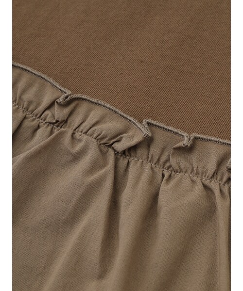 w closet（ダブルクローゼット）の「フリル付き半袖プルオーバー（トップス・レディース・オフホワイト/ベージュ/カーキ・FREE）」の9枚目の写真