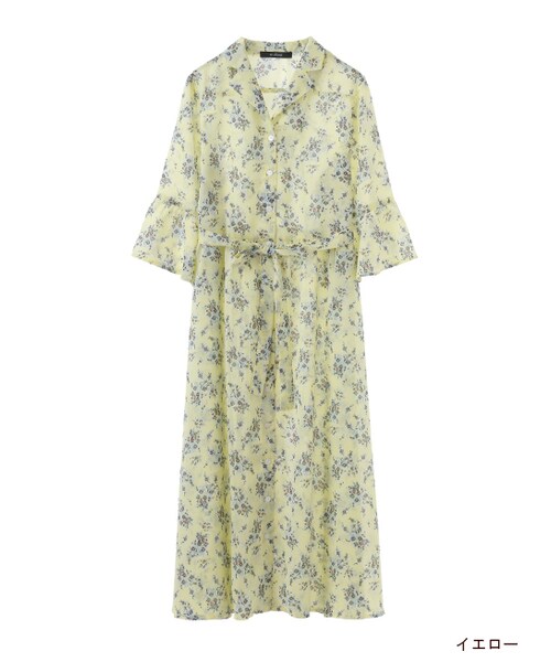 w closet（ダブルクローゼット）の「小花柄ワンピース（その他・レディース・オフホワイト/イエロー・FREE）」の2枚目の写真