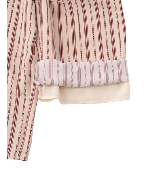 w closet（ダブルクローゼット）の「エスニック柄ストライプパンツ（パンツ・レディース・ベージュ×ブラック/キナリ×レッド・FREE）」の8枚目の写真