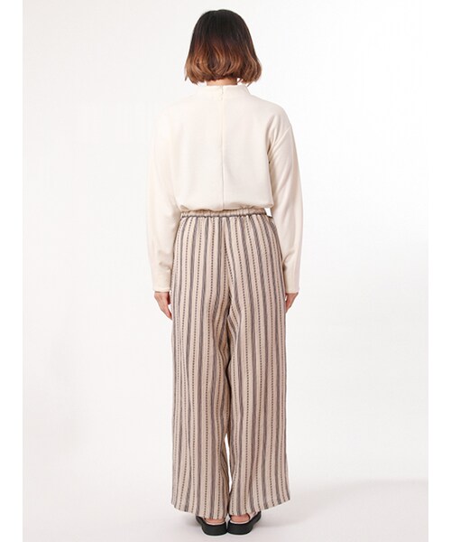 w closet（ダブルクローゼット）の「エスニック柄ストライプパンツ（パンツ・レディース・ベージュ×ブラック/キナリ×レッド・FREE）」の5枚目の写真