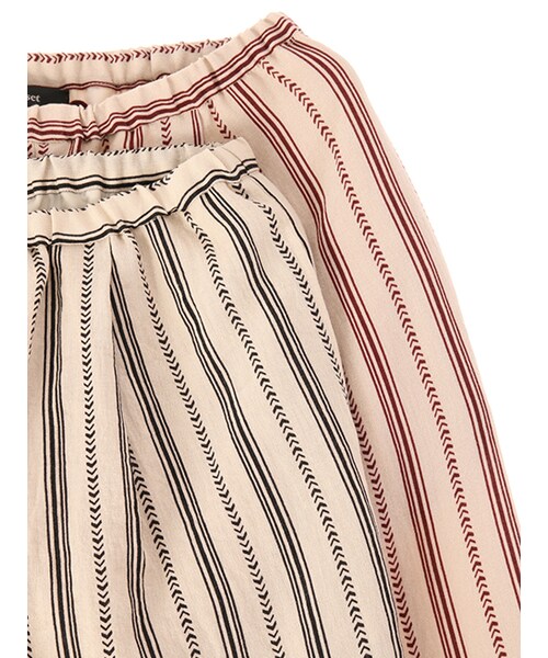 w closet（ダブルクローゼット）の「エスニック柄ストライプパンツ（パンツ・レディース・ベージュ×ブラック/キナリ×レッド・FREE）」の9枚目の写真