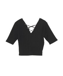 EVRIS | バックレースアップリブTOPS(トップス)