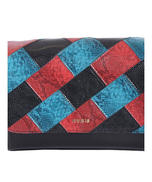 EVRIS（エヴリス）の「パイソンパッチワークBAG（バッグ・レディース・ブラック/ブラウン）」の7枚目の写真