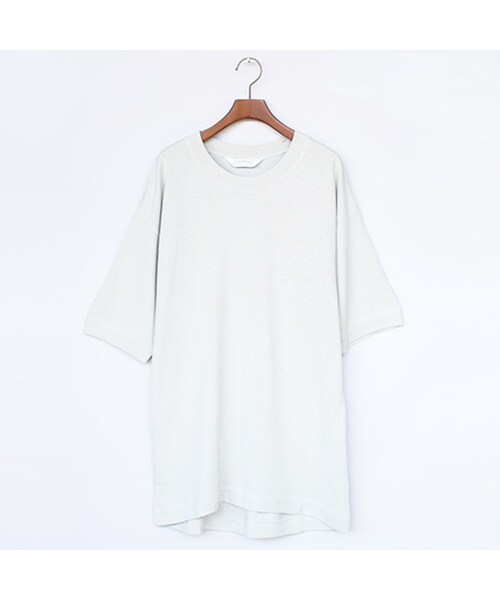 roundabout(ラウンダバウト)の「S/S Silk T-Shirts(トップス・Light Grey・1/2)」の1枚目の写真