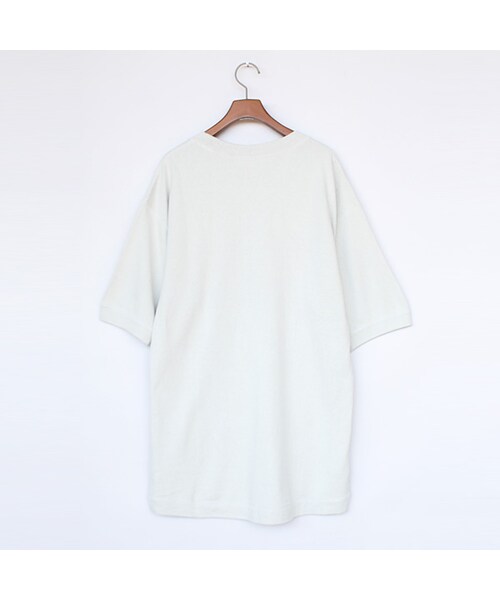 roundabout(ラウンダバウト)の「S/S Silk T-Shirts(トップス・Light Grey・1/2)」の2枚目の写真
