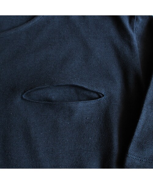 roundabout(ラウンダバウト)の「S/S Pocket Long T-Shirts(トップス・Navy/White・1/2)」の6枚目の写真