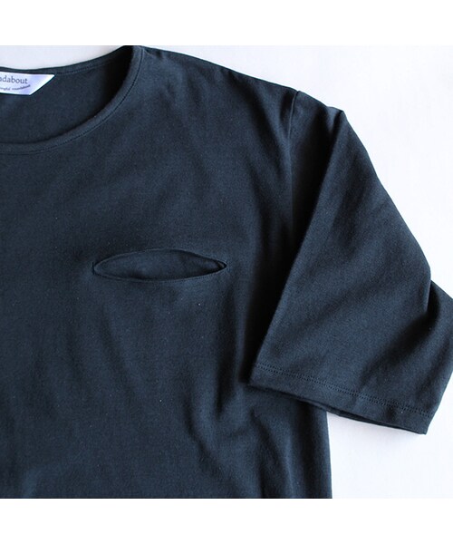 roundabout(ラウンダバウト)の「S/S Pocket Long T-Shirts(トップス・Navy/White・1/2)」の5枚目の写真