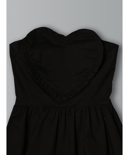 E hyphen world gallery Bon Bon（イーハイフンワールドギャラリーボンボン）の「ハートペプラムワンピース（ワンピース/ドレス・ブラック・S/M）」の6枚目の写真