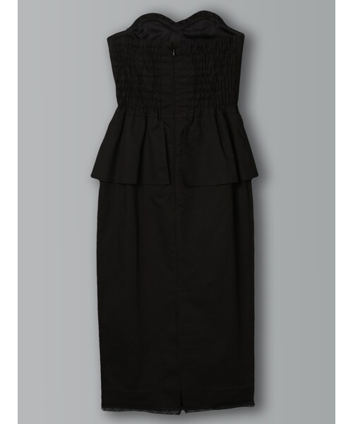 E hyphen world gallery Bon Bon（イーハイフンワールドギャラリーボンボン）の「ハートペプラムワンピース（ワンピース/ドレス・ブラック・S/M）」の5枚目の写真