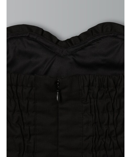 E hyphen world gallery Bon Bon（イーハイフンワールドギャラリーボンボン）の「ハートペプラムワンピース（ワンピース/ドレス・ブラック・S/M）」の7枚目の写真