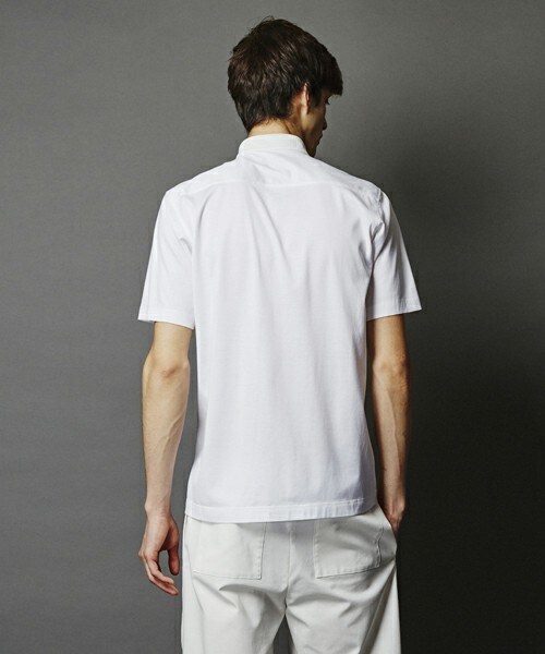 ato(アトウ)の「MESH×60/2 T-CLOTH SHIRTS(シャツ/ブラウス・メンズ・ホワイト/ブラック・44/46/48)」の4枚目の写真