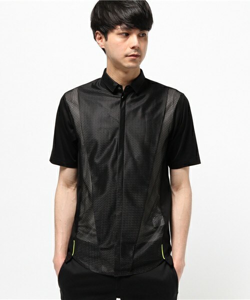 ato(アトウ)の「MESH×60/2 T-CLOTH SHIRTS(シャツ/ブラウス・メンズ・ホワイト/ブラック・44/46/48)」の2枚目の写真
