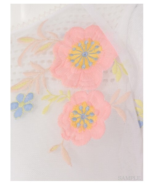 LILY BROWN（リリーブラウン）の「チュール刺繍ブルゾン（ブルゾン・レディース・OWHT/GRY/NVY・F）」の8枚目の写真
