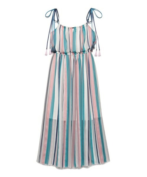 ストライプロングドレス マキシワンピース｜ファッション 