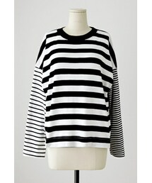 imvely | 切り替えボーダーカットソー(Tシャツ/カットソー)