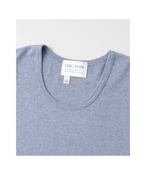 URBAN RESEARCH DOORS（アーバンリサーチドアーズ）の「FORK&SPOON ソフトリブ T-SHIRTS（トップス・レディース・杢NAVY/WHITE/BLACK/杢LIME・1）」の5枚目の写真