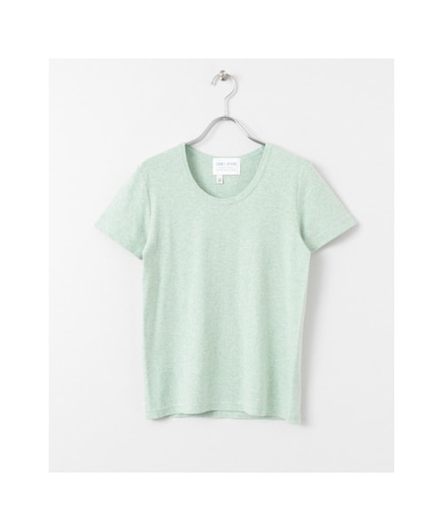 URBAN RESEARCH DOORS（アーバンリサーチドアーズ）の「FORK&SPOON ソフトリブ T-SHIRTS（トップス・レディース・杢NAVY/WHITE/BLACK/杢LIME・1）」の4枚目の写真