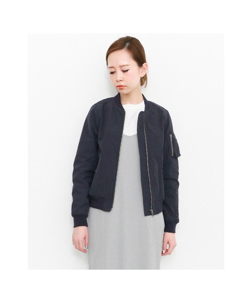 KBF（ケイビーエフ）の「MA-1フライトジャケット（ジャケット/アウター・レディース・KHAKI/IVORY/D.NAVY・one）」の7枚目の写真