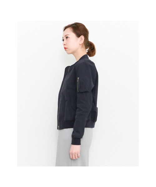 KBF（ケイビーエフ）の「MA-1フライトジャケット（ジャケット/アウター・レディース・KHAKI/IVORY/D.NAVY・one）」の8枚目の写真