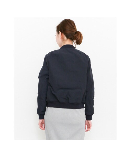 KBF（ケイビーエフ）の「MA-1フライトジャケット（ジャケット/アウター・レディース・KHAKI/IVORY/D.NAVY・one）」の9枚目の写真