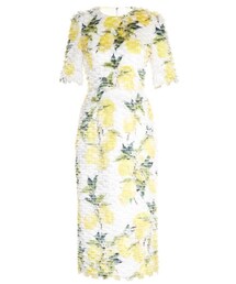 DOLCE&GABBANA | DOLCE & GABBANA Lemon-print fil coupé dress(ワンピース)