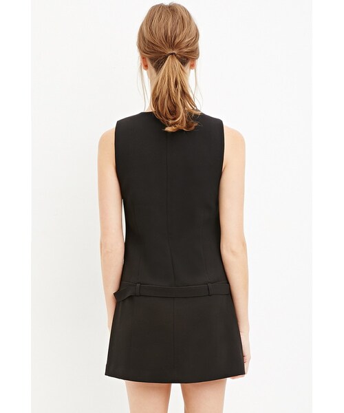 FOREVER 21（フォーエバー トゥエンティーワン）の「FOREVER 21 belted drop-waist dress（ワンピース・レディース・Black/White・S/M）」の4枚目の写真