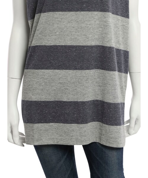 Ungrid（アングリッド）の「ボーダーボックスタンク（トップス・レディース・オフホワイト/ネイビー/キャメル・F）」の8枚目の写真