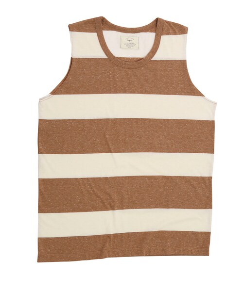 Ungrid（アングリッド）の「ボーダーボックスタンク（トップス・レディース・オフホワイト/ネイビー/キャメル・F）」の2枚目の写真