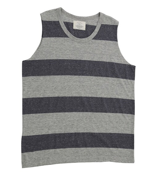 Ungrid（アングリッド）の「ボーダーボックスタンク（トップス・レディース・オフホワイト/ネイビー/キャメル・F）」の3枚目の写真