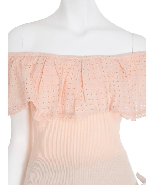 dazzlin（ダズリン）の「【se】テレコレースフリルトップス（トップス・レディース・オフホワイト/オレンジ/イエロー/ブルー・F）」の10枚目の写真