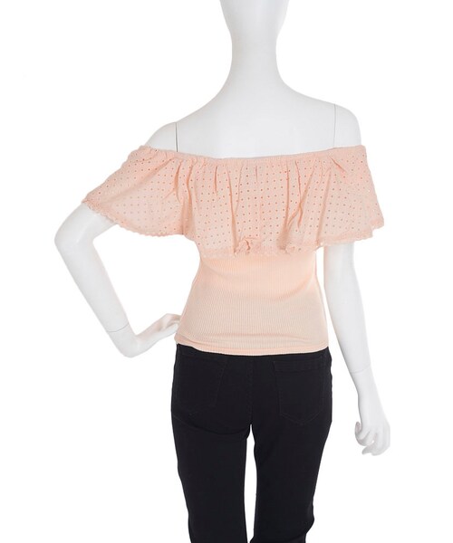 dazzlin（ダズリン）の「【se】テレコレースフリルトップス（トップス・レディース・オフホワイト/オレンジ/イエロー/ブルー・F）」の9枚目の写真