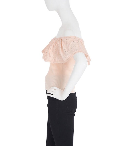 dazzlin（ダズリン）の「【se】テレコレースフリルトップス（トップス・レディース・オフホワイト/オレンジ/イエロー/ブルー・F）」の8枚目の写真