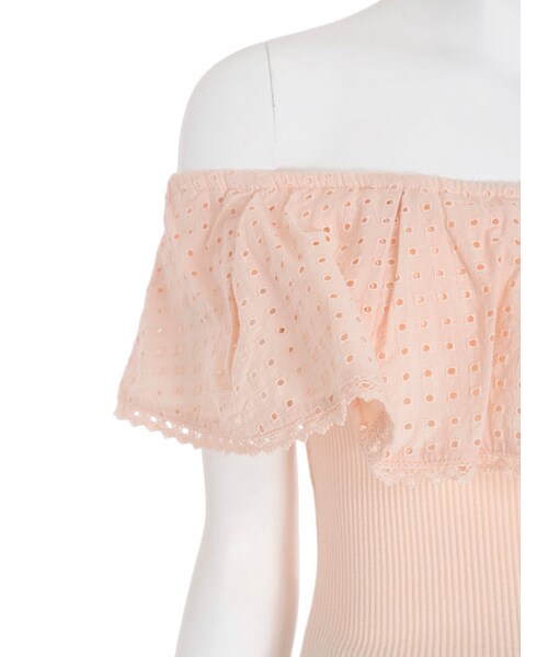 dazzlin（ダズリン）の「【se】テレコレースフリルトップス（トップス・レディース・オフホワイト/オレンジ/イエロー/ブルー・F）」の12枚目の写真